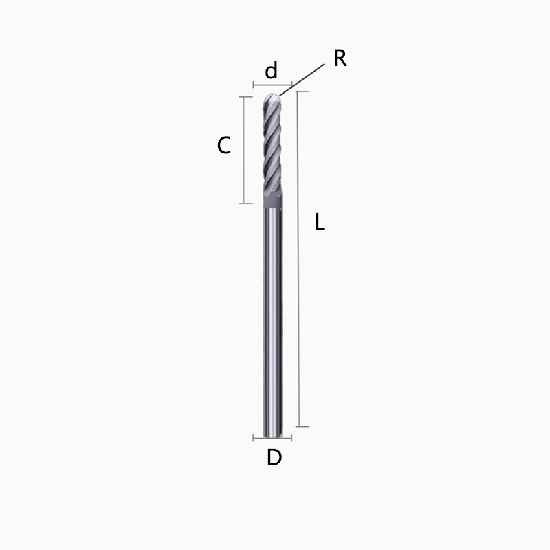 Diamond coated graphite special milling cutter PCD Tungsten steel Carbon fiber electrode cutter end mill 4 flutes Shandong Denso Pricision Tools Co.,Ltd.